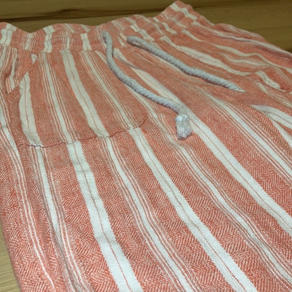 Women’s Indigo Rein Striped Peach White Loungewear Drawstring Pants Size Small - Picture 6 of 12